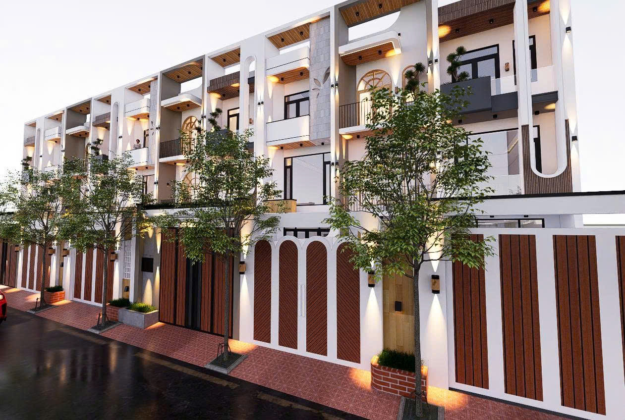 Mẫu dãy nhà phố đẹp hiện đại trong khu dân cư