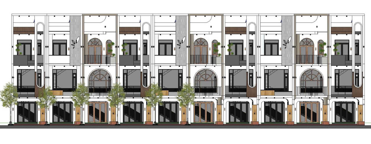 Mẫu nhà phố đẹp hiện đại