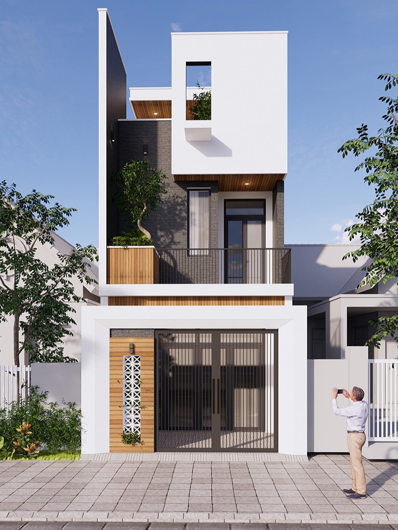 Mẫu nhà phố đẹp hiện đại
