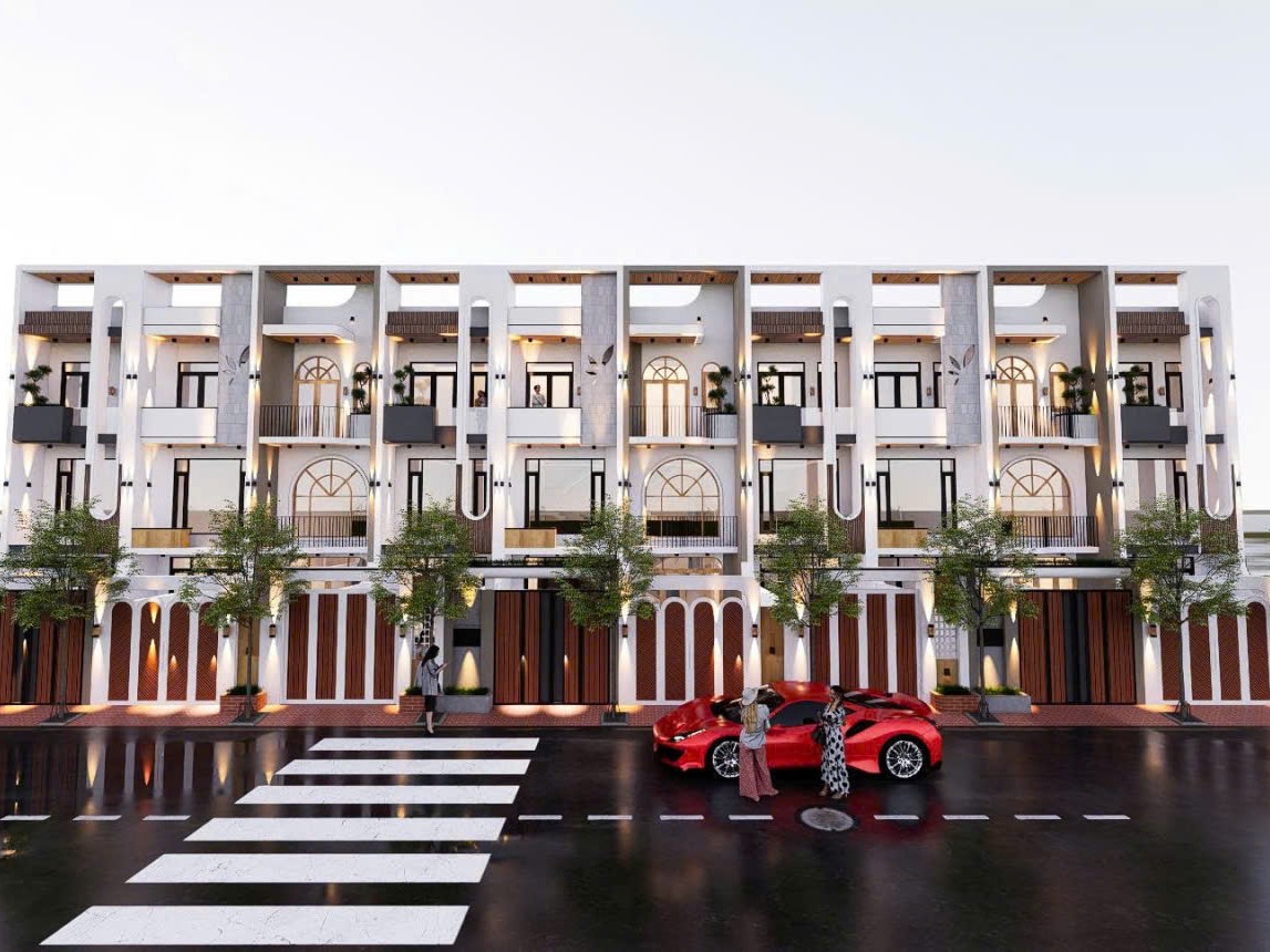 Mẫu dãy nhà phố đẹp hiện đại trong khu dân cư 